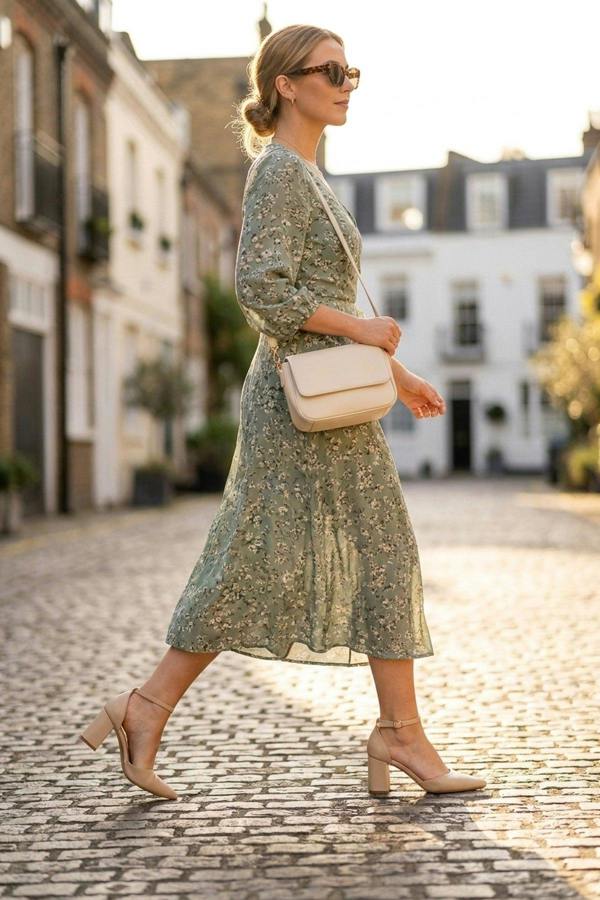 Saoirse Pointed Toe Ankle Strap Heels - Beige