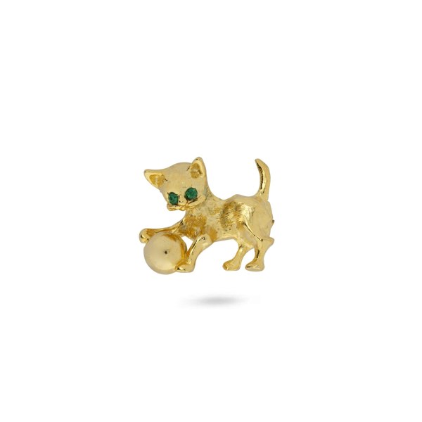 Gold Trip Vintage Gold Kitten Brooch