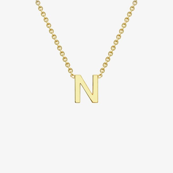 T. H. Baker 9ct Yellow Gold Mini Initial N Necklace 1.19.0163