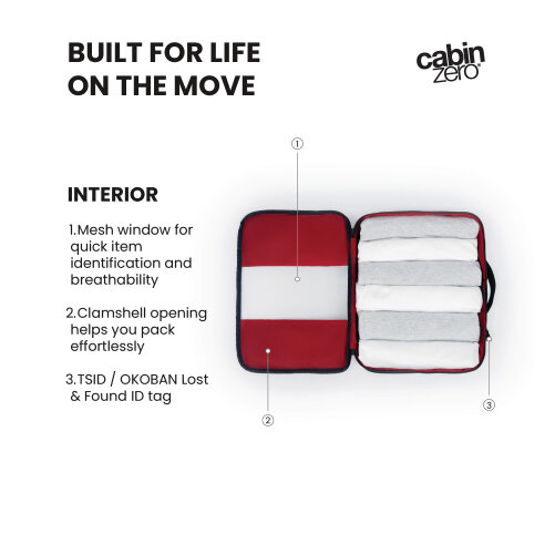 CabinZero Lux Packing Cube (Large), Premium Structured Organiser for Bulkier Items