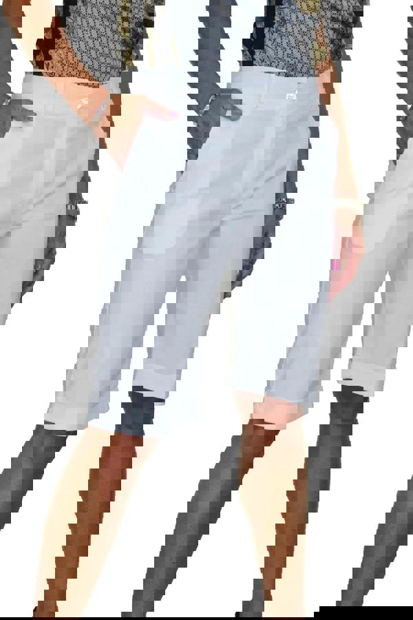 Paulo Due Women's Stretch Cuffed Bermuda Shorts