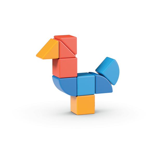 Geomag Magicube Recycled Plastic Magnetic Animals