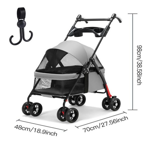 Havendro 4-Wheel Portable Pet Stroller with Breathable Mesh puppy stroller cat stroller