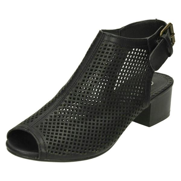 Savannah Ladies Savannah Mid Heel Peep Toe Sandals