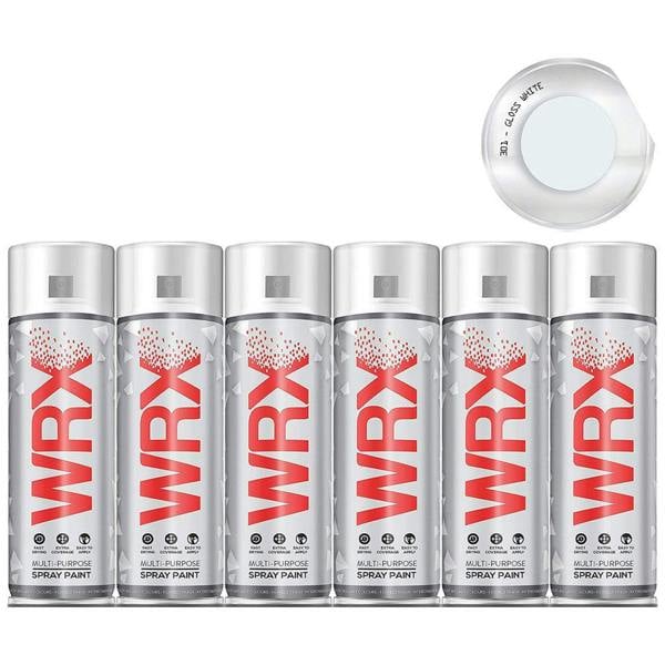 WRX 6X WRX Gloss White Spray Paint 400ml