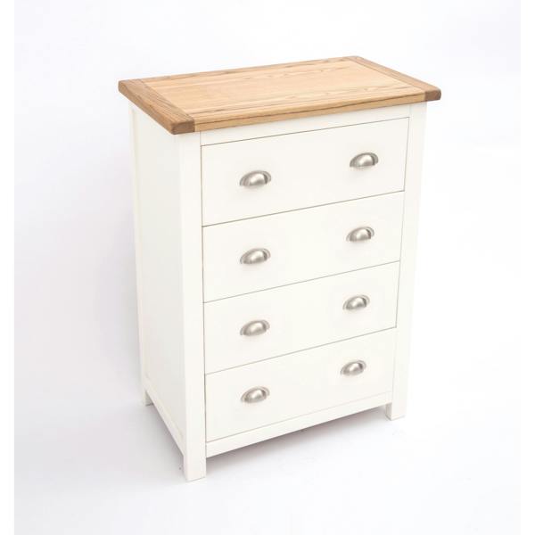 Cabinet Bits Lovere 4 Drawer Chest of Drawers Chrome Cup Handle
