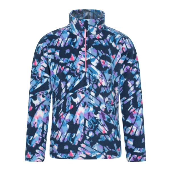 Mountain Warehouse Childrens/Kids Endeavour Abstract Half Zip Fleece Top - Pale Blue - 