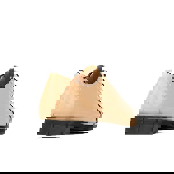 Embassy London Sloan - Cream - Women's Leather Oxford with Snakeskin toe