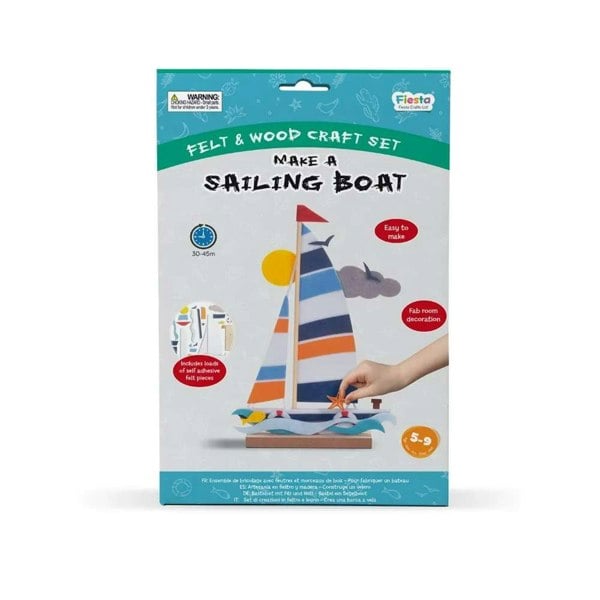 Fiesta Crafts Felt & Wood Craft - Make A Sailing Boat