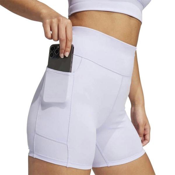 Adidas Womens/Ladies Own The Run Legging Shorts - Light Purple - 