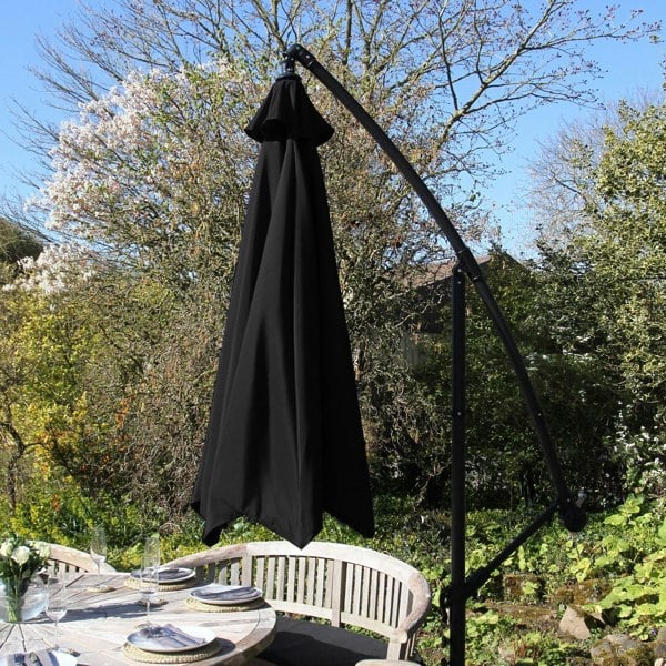 Monstershop Black Cantilever Parasol & Fan Base