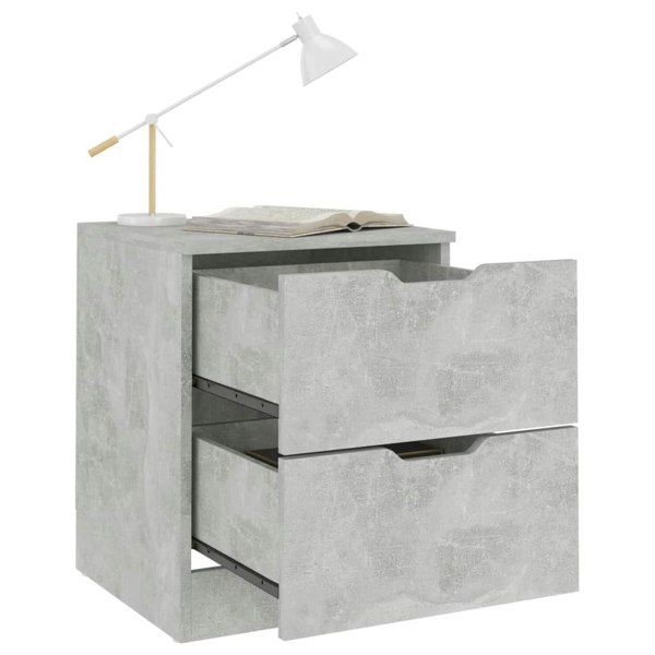 Berkfield Bedside Cabinet Concrete Grey 40x40x50 cm Engineered Wood