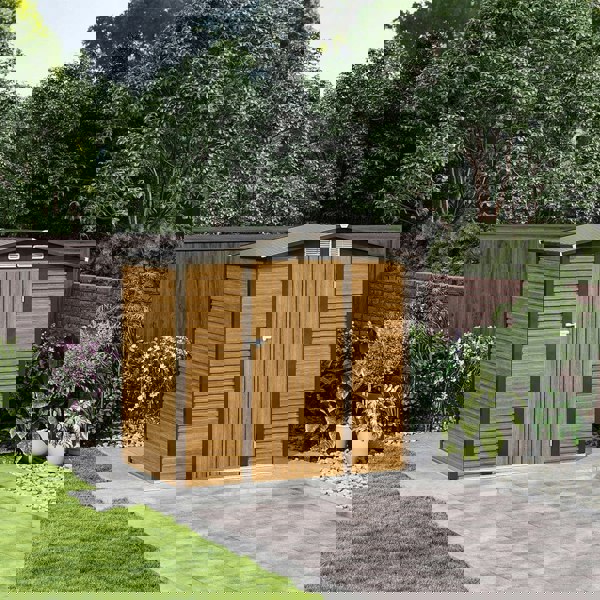 Outdoor Galvanized Steel Tawny Storage Shed Living and Home