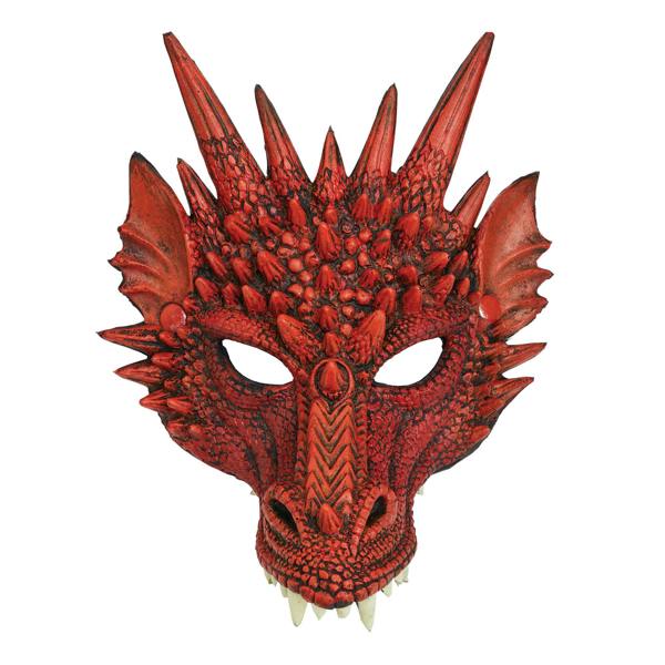 Bristol Novelty Unisex Adults Dragon Mask - Red - 