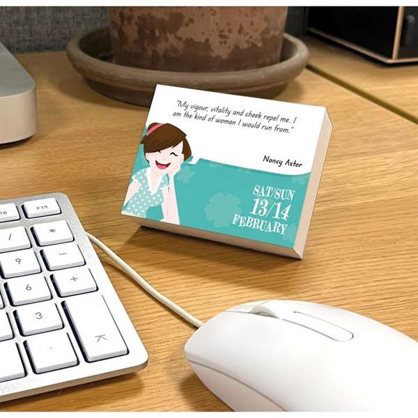 Women's Wit Mini Desk Calendar 2027, Desk Calendars, Day To View, Humour, Gift
