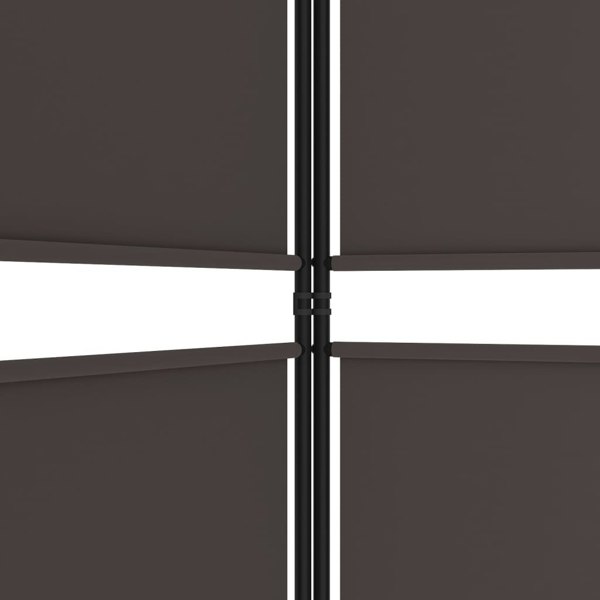 Berkfield 6-Panel Room Divider Brown 300x220 cm Fabric