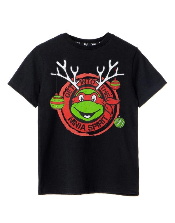 Teenage Mutant Ninja Turtles Boys Black Ninja Spirit Short Sleeved T-Shirt