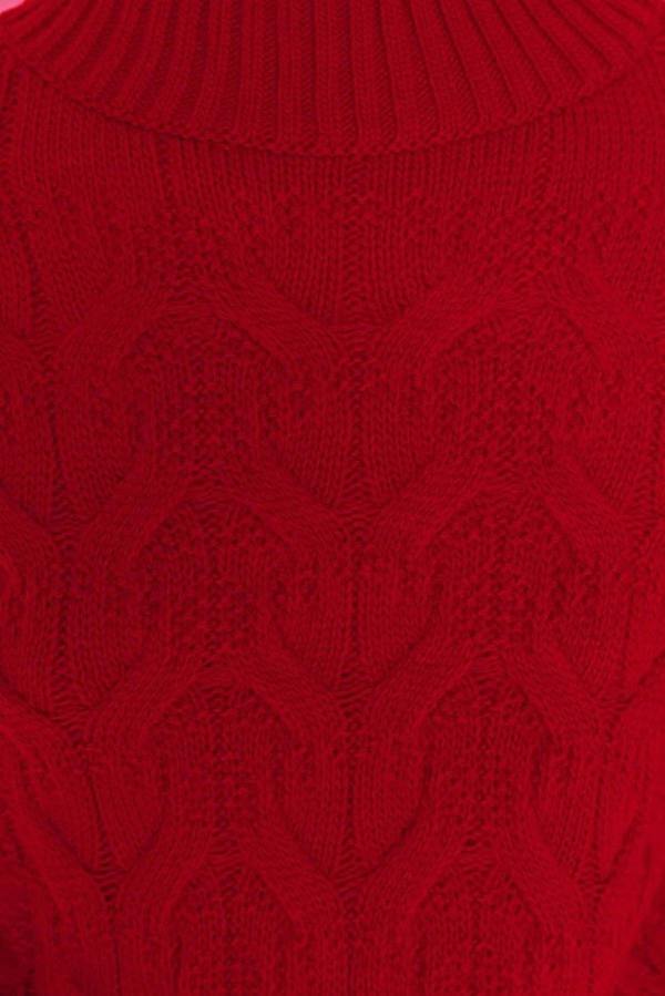 WOVCOR Crop Stand Collar Knit Sweater