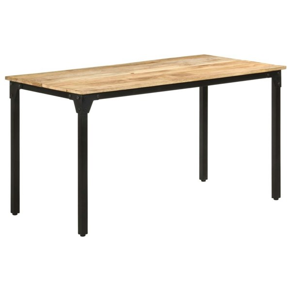 Berkfield Dining Table 140x70x76 cm Rough Mango Wood