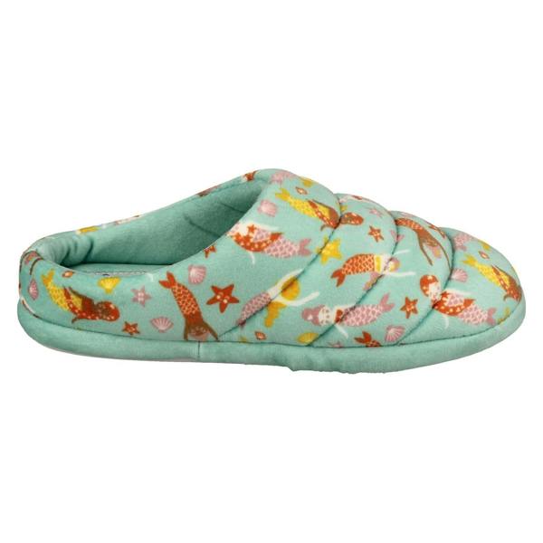 Clarks Childrens Clarks Print Detailed Mule Slippers Fluffy Slide