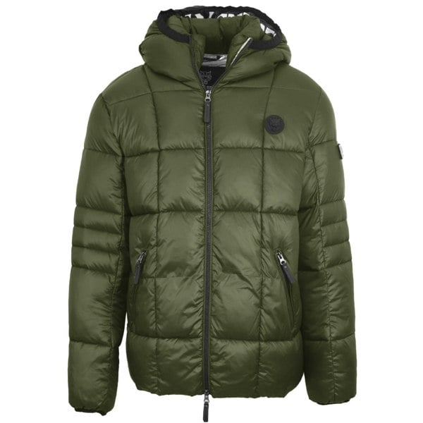 Plein Sport Small Circle Logo Quilted Green Jacket