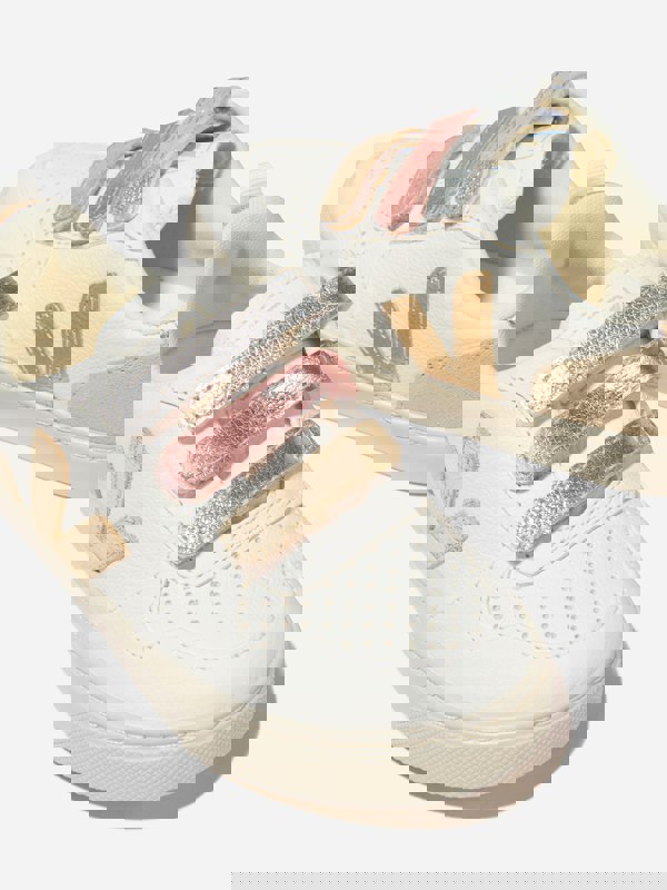 Veja Girls ChromeFree Leather V-10 Trainers in Multicolour