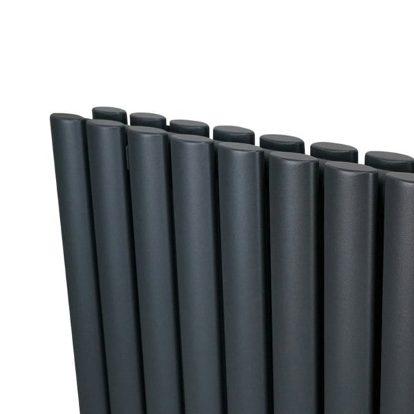 Monstershop Oval Column Radiator – 600mm x 600mm - Anthracite Grey
