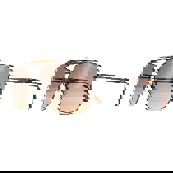Police Sunglasses SPLD43 Origins 44 584K Shiny Gunmetal Matte Smoke Gradient Orange