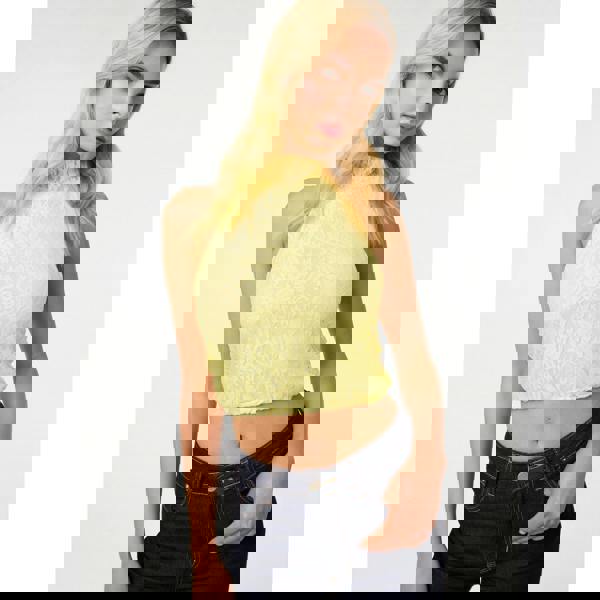 Pink Vanilla Lace Halter Neck Top