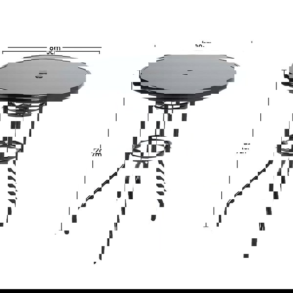 Outdoor Round Dining Set Tempered Glass Table and Rattan Chairs GARDEN DINING SETS Living and Home