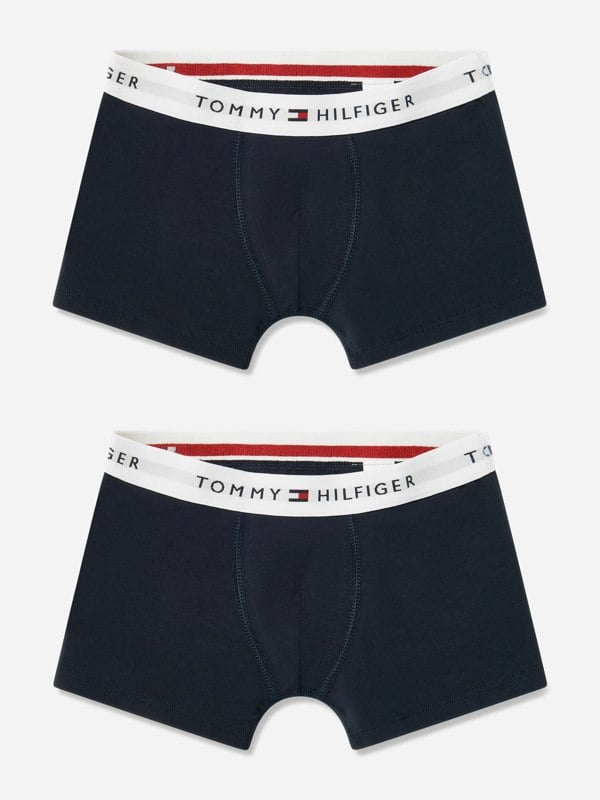 Tommy Hilfiger Boys 2 Pack Boxer Shorts Set in Navy