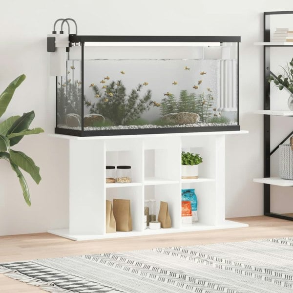 Berkfield Aquarium Stand White 120x40x60 cm Engineered Wood