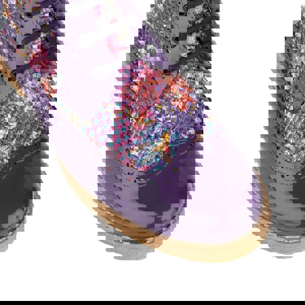 Embassy London Hatter - Purple & Hummingbird - Women's Leather Ankle Lace-up Boot