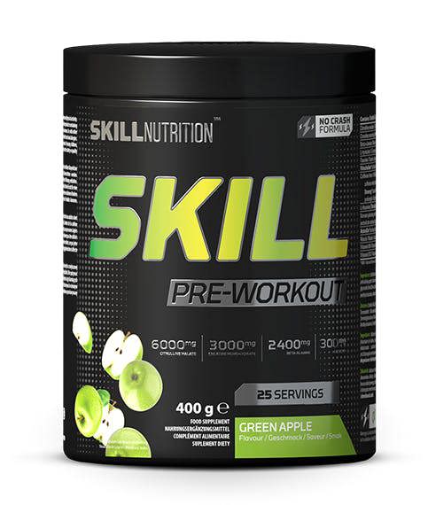 Skill Nutrition Skill Pre-Workout, Green Apple - 400-412g