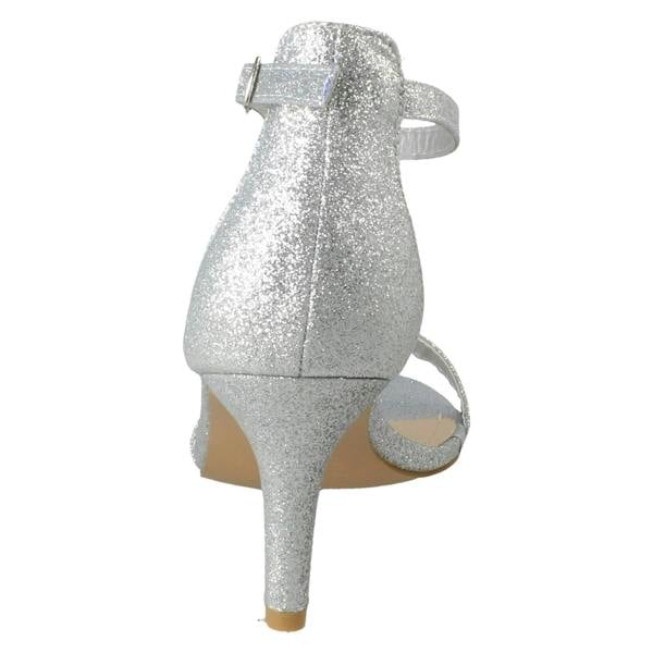 Spot On Ladies Spot On Wide Fit High Heeled Evening Sandals F12121