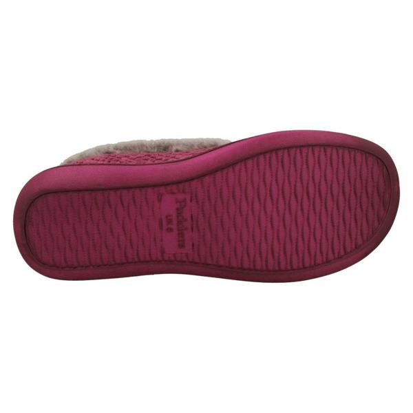 Padders Ladies Padders Textured Trimmed Full Slippers Misha