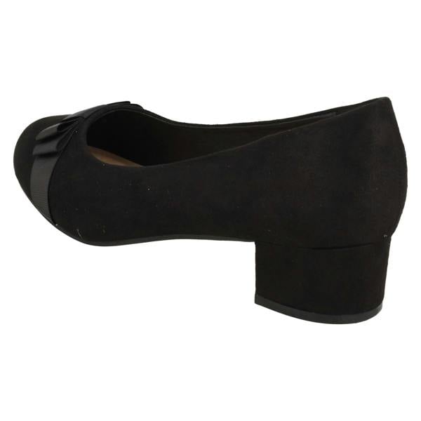 Spot On Ladies Spot On Block Heel Formal Wide Fit Court Shoes  F90151
