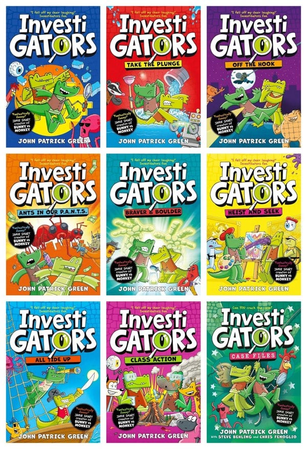 InvestiGators Series by John Patrick Green 9 Books Collection Set (Books 1-9)