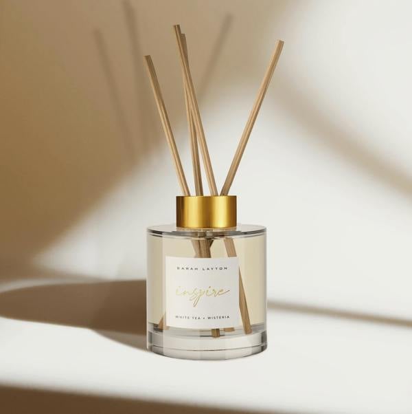 Sarah Layton Inspire - White Tea & Wisteria Reed Diffuser, 120ml - SLJD1-DIFF-WTE