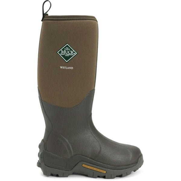 Muck Boots Wetland Hi Patterned Unisex Wellington Boots in Bark