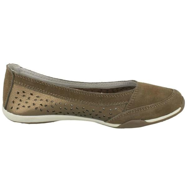 Down to Earth Ladies Down To Earth Suede Leather Ballerinas F80448