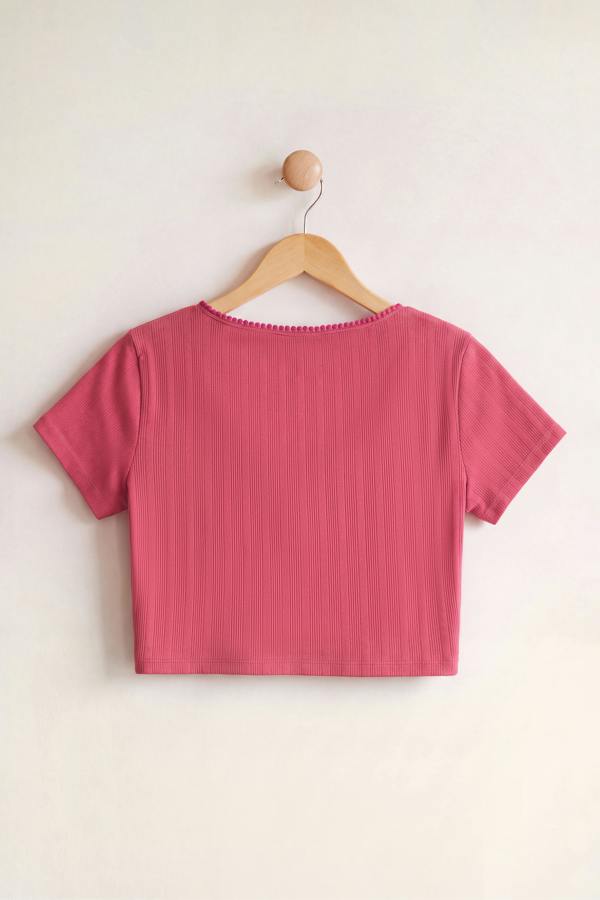 ENORSIA Women's Ribbed Button-Up Short Sleeve T-Shirts