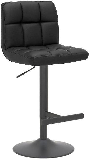 Lamboro Allegro Kitchen Bar Stool, Luxury frame in Matt black, Adjustable Height, Kitchen Barstool, Black