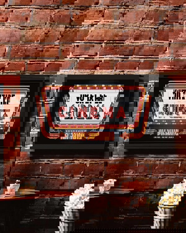 Personalised Wall Art Print - Home Cinema Now Showing Sign