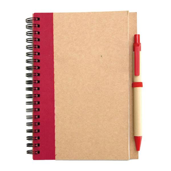MidOcean Sonora Plus Recycled B6 Notebook with Pen - Red - 