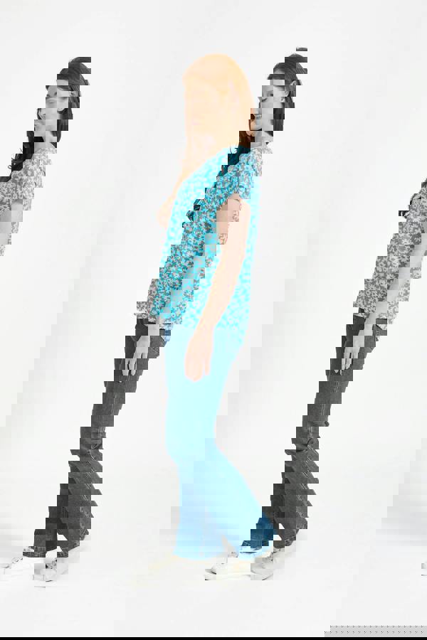 Mudflower Floral Print Lightweight Top