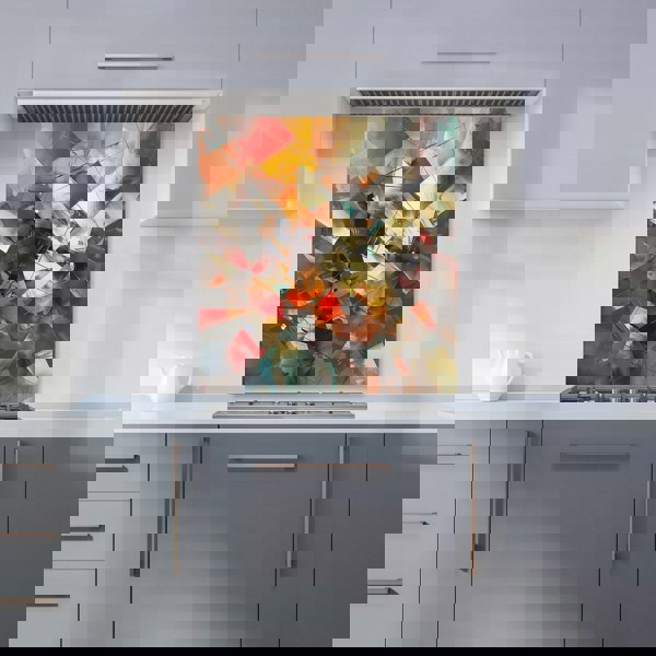 Warren Reed - Designer Dynamic Chaos: Energy Unleashed Kitchen Splashback