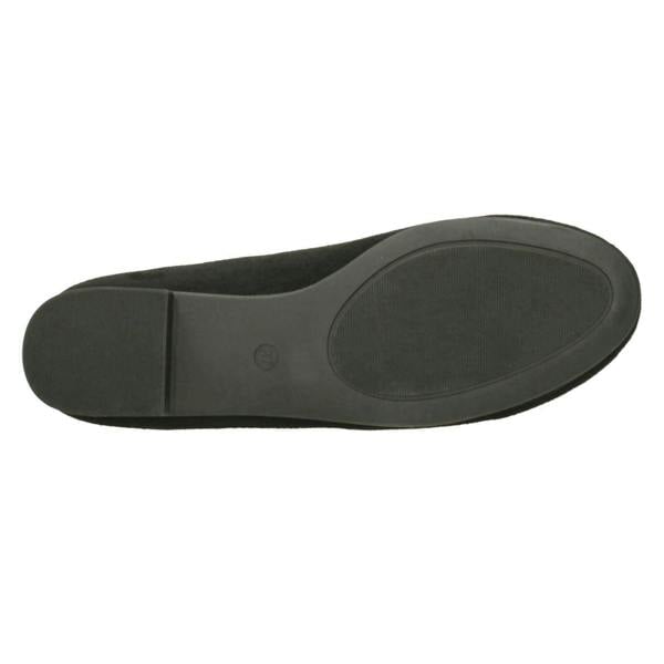 Spot On Ladies Spot On Flat Slipper Cut Ballerinas