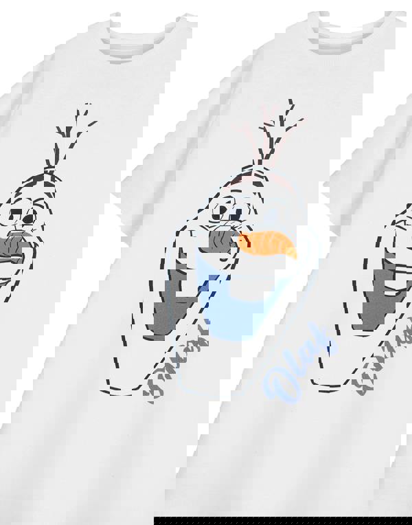 Disney Girls White Olaf Short Sleeved T-Shirt