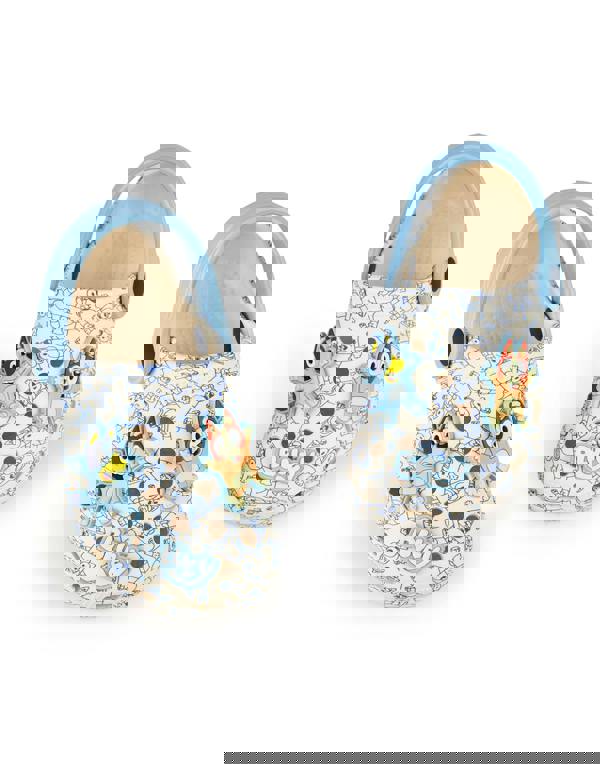 Bluey Boys Grey Multi Badge Clogs